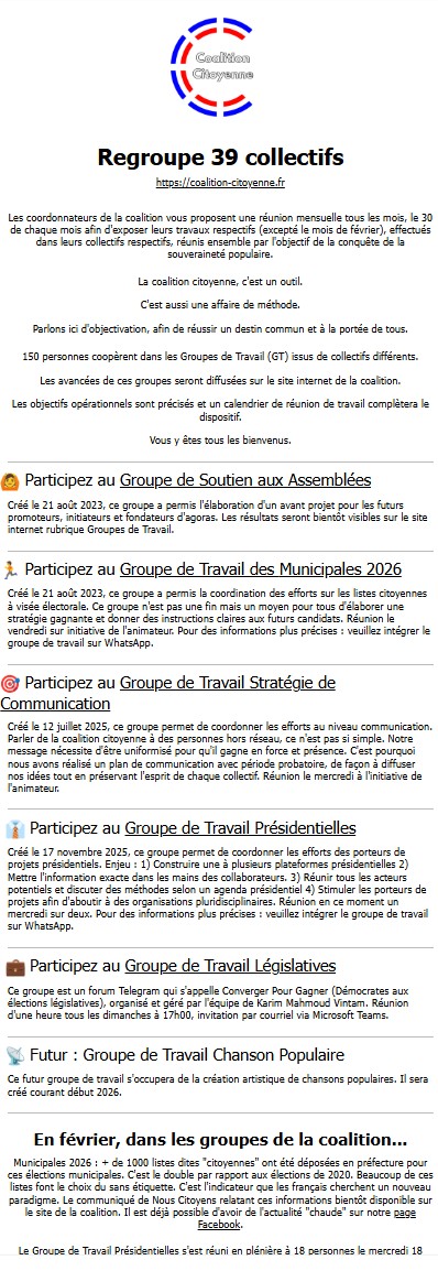 Lettre d'information